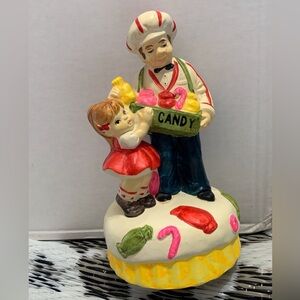Vintage Charming Candy Vendor Figurine - Multicolor